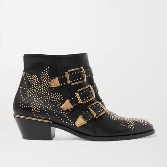 Chloe Susanna leather studded western booties - Picture 1 of 12